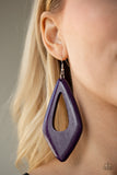 A SHORE Bet - Purple wood earrings