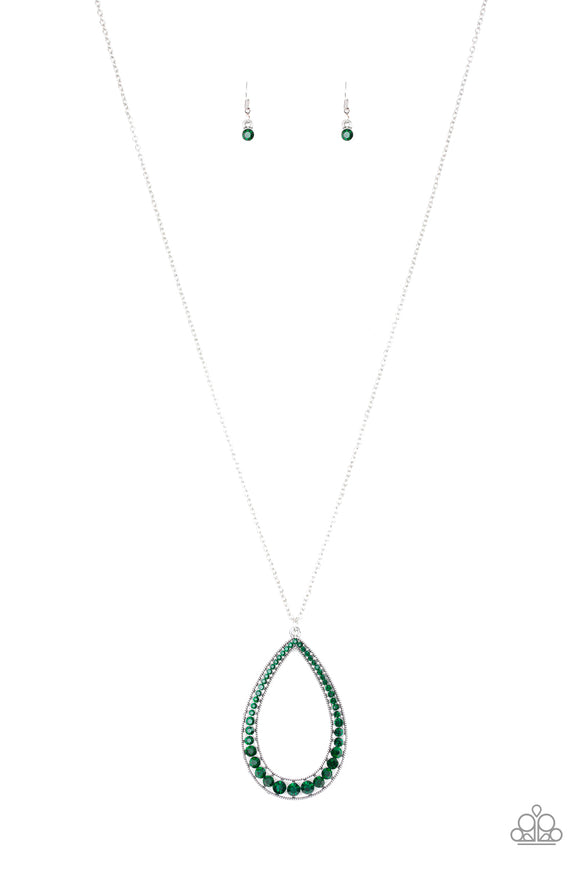 Big Ticket Twinkle - Green necklace