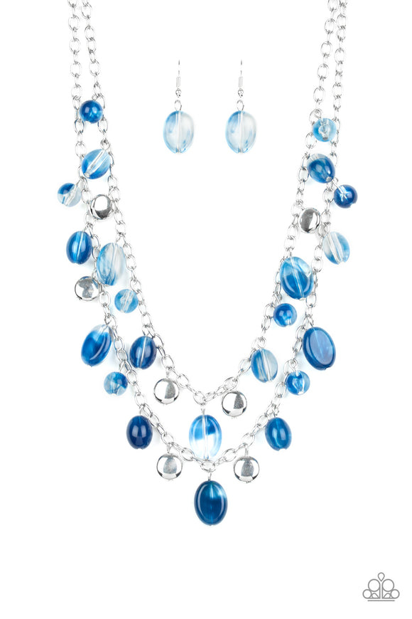 Rainbow Shine - Blue necklace