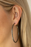 A Double Take - Black hoop earrings