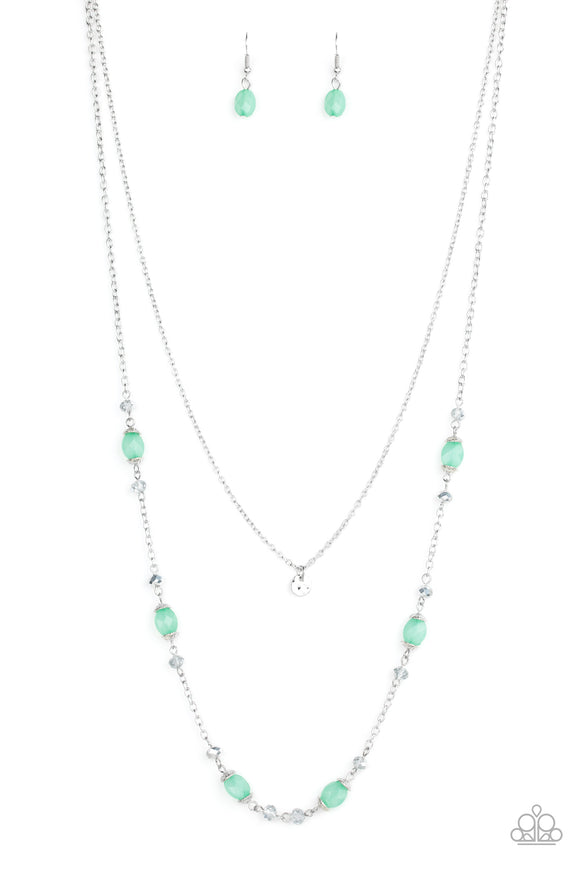 Irresistibly Iridescent - Green layered necklace