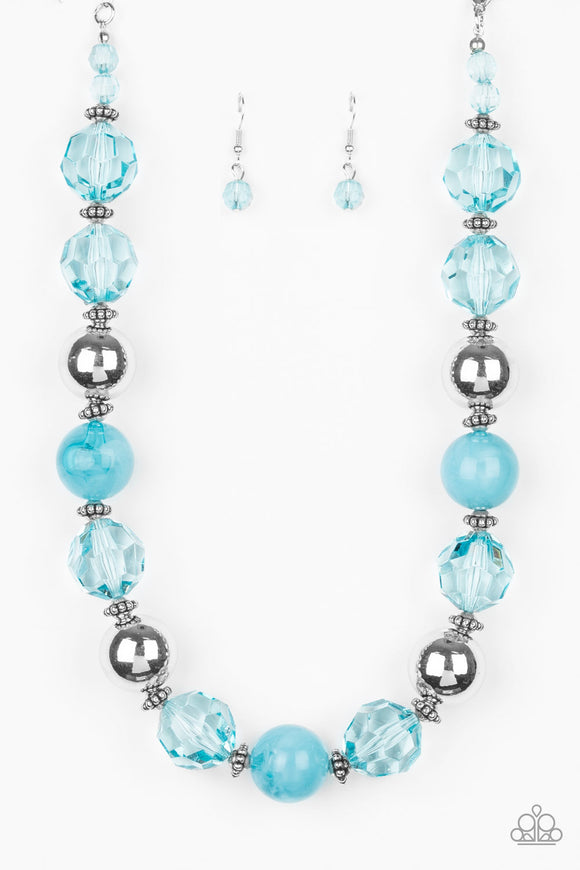 Very Voluminous - Blue acrylic necklace