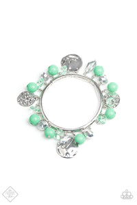 Charming Treasure - Green stretchy bracelet