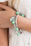 Charming Treasure - Green stretchy bracelet