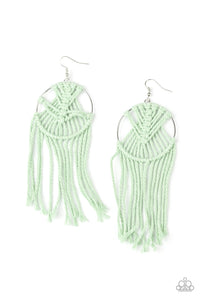 MACRAME, Myself, and I - Green earrings