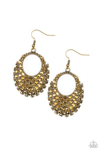 Fierce Flash - Brass earrings