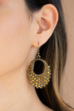 Fierce Flash - Brass earrings