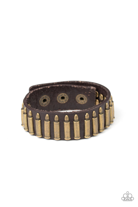 Armed and Dangerous - Brass Men’s urban wrap bracelet