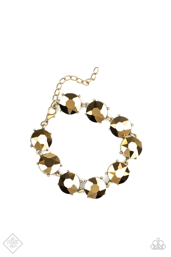 Fabulously Flashy - Brass bracelet