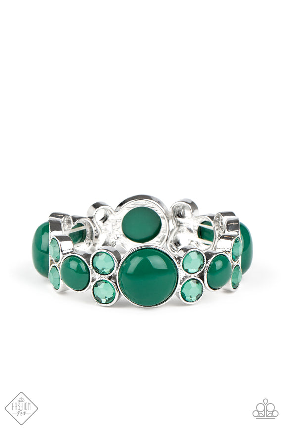 Celestial Escape - Green stretchy bracelet