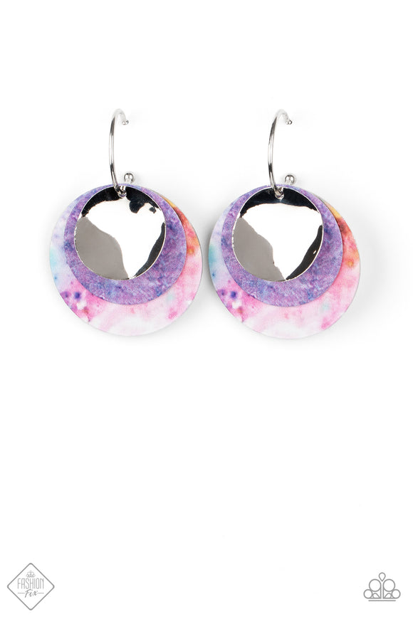 Ride or TIE DYE - Multi hoop earrings