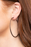 Curved Couture - Copper hoop earrings