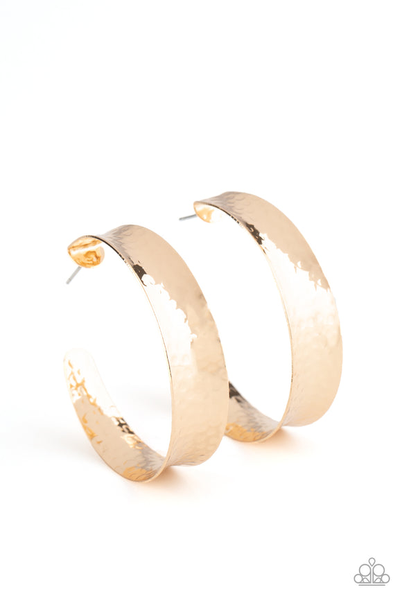 Fearlessly Flared - Gold hoop earrings