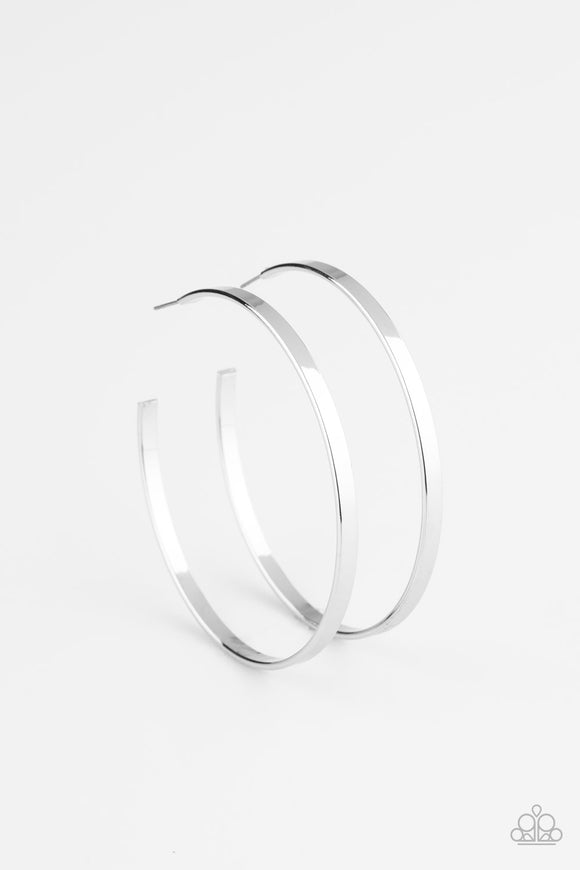 Lean Into The Curves - Silver hoop earrings