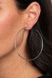 Very Curvaceous - big Silver hoop earrings