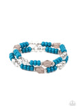 Delightfully Dainty - Blue stretchy bracelet