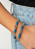 Delightfully Dainty - Blue stretchy bracelet