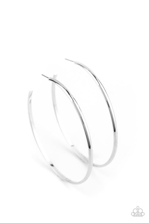 Basic Bombshell - Silver hoop earrings