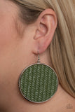 Wonderfully Woven - Green earring