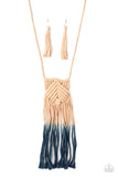 Look At MACRAME Now - Blue necklace