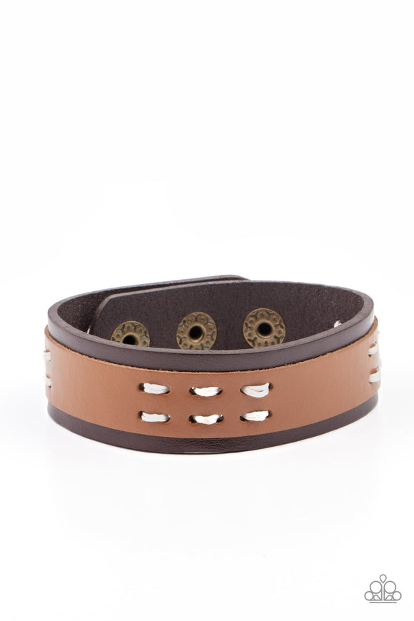 Blaze A Trail - Brown urban wrap bracelet