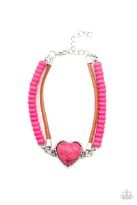 Charmingly Country - Pink clasp bracelet