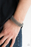 Gridlock - Silver urban cuff bracelet