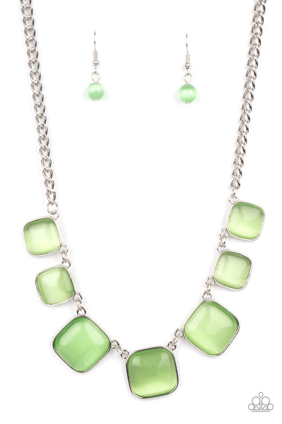 Aura Allure - Green moonstone necklace