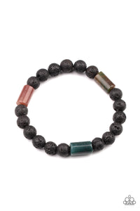 Earthy Energy - Green lava bracelet unisex