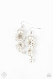 Ageless Applique - White pearl earrings