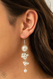 Ageless Applique - White pearl earrings