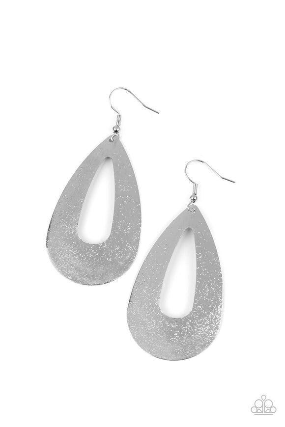 Hand It OVAL! - Silver earrings