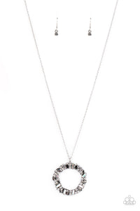 Wreathed in Wealth - Silver iridescent necklace