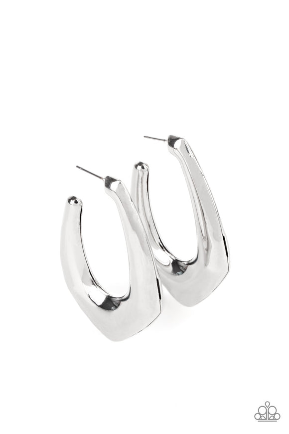 Find Your Anchor - Silver hoop earrings