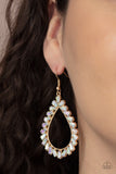 Stay Sharp - Gold iridescent earrings