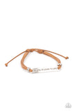 To Live, To Learn, To Love - Brown urban bracelet