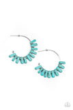 Poshly Primitive - Blue hoop earrings