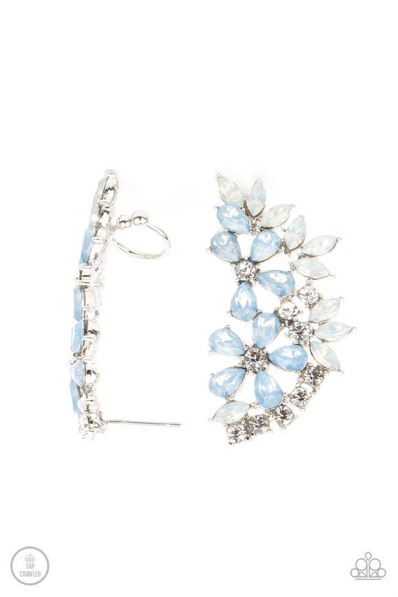 Garden Party Powerhouse - Blue ear crawlers earrings