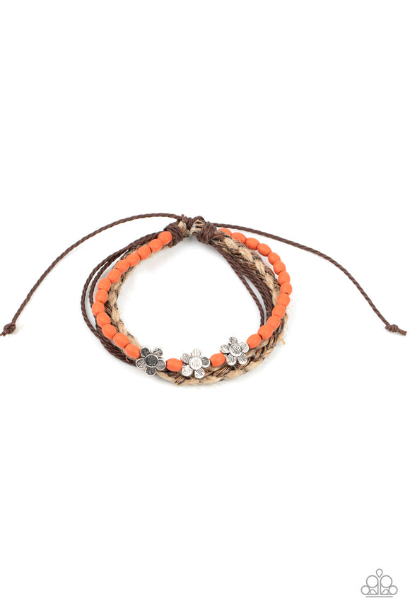 Raffia Remix - Orange urban bracelet