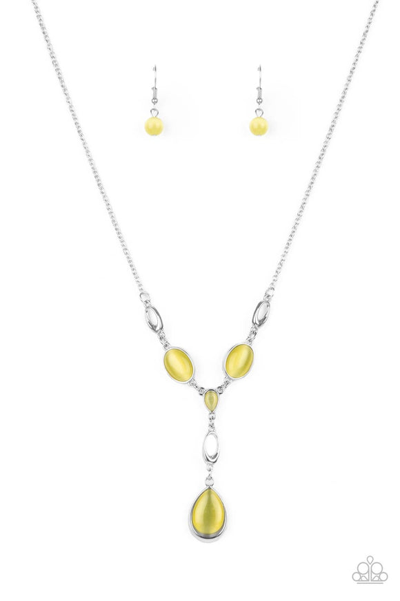 Ritzy Refinement - Yellow moonstone necklace