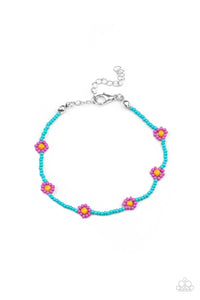 Camp Flower Power - Purple urban seed bead bracelet