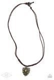 Shielded Simplicity-brown urban EXCLUSIVE necklace