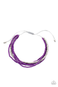 All Beaded Up - Purple urban seed bead bracelet