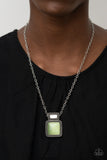 Ethereally Elemental - Green moonstone necklace