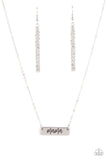 Blessed Mama - Silver bar necklace