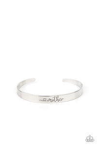 Sweetly Named - Silver MOTHER cuff bracelet