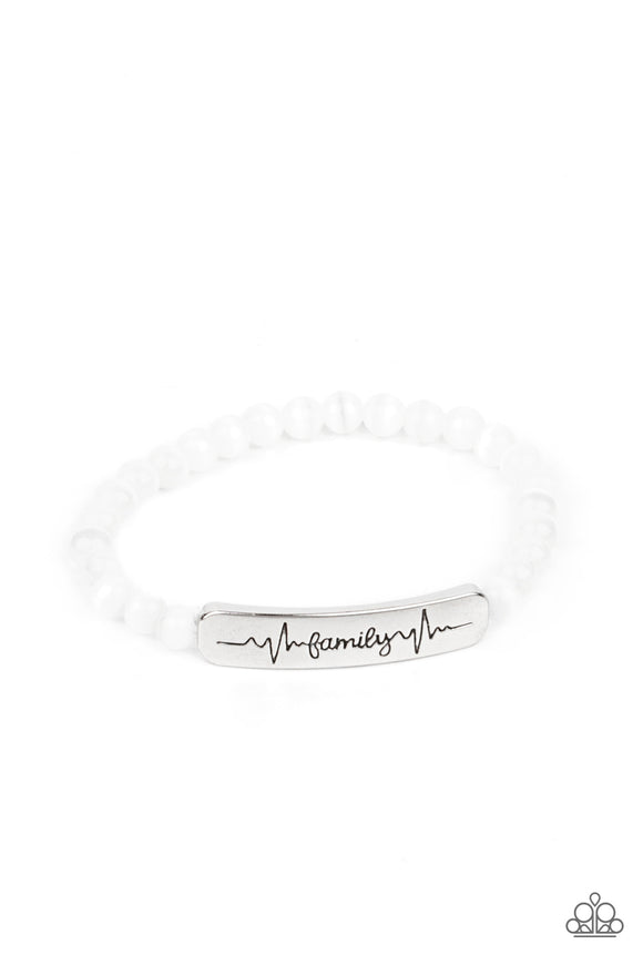 Family is Forever - White moonstone bracelet