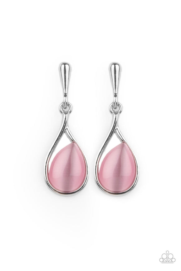 Pampered Glow Up - Pink moonstone earrings