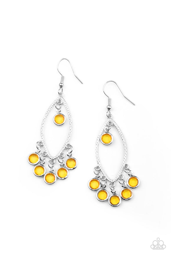 Glassy Grotto - Yellow earrings