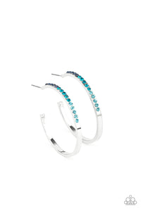 Somewhere Over the OMBRE - Blue hoop earrings